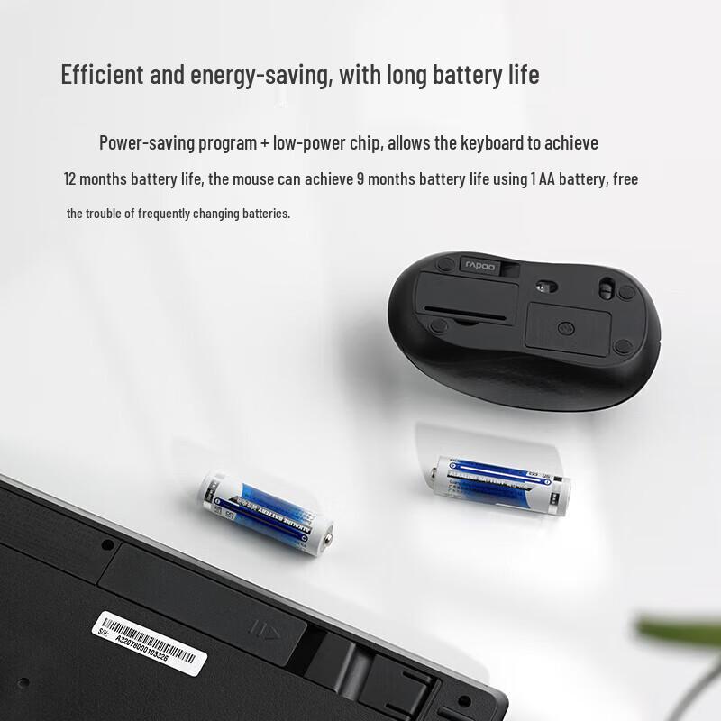 Rapoo 8000GT Wireless Bluetooth Keyboard Mouse Combo