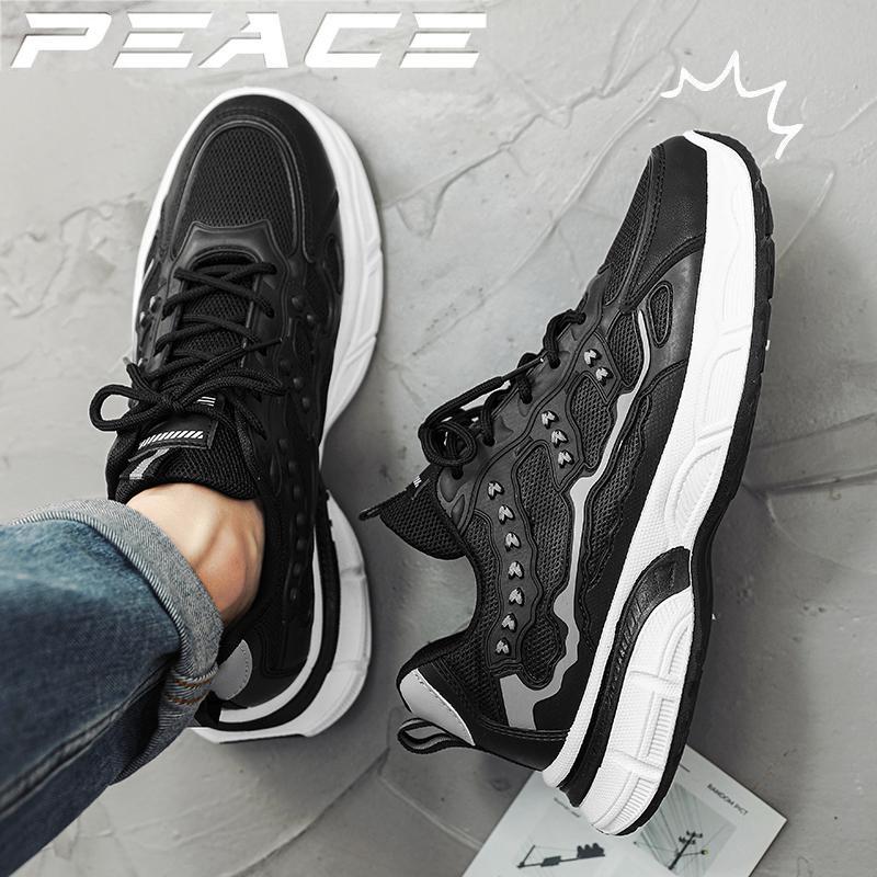 Sneaker Herren 2025 Herbst neu Popcorn weichsohlige Laufschuhe Herren Mesh atmungsaktiv und leicht personalisierte Dad-Schuhe