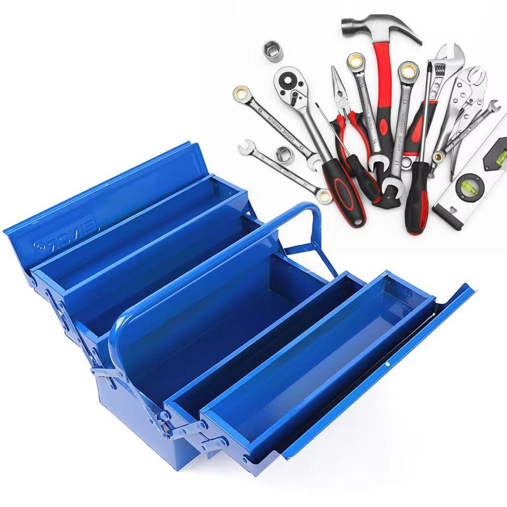 Metal Tool Box Large Storage Tools Box On-Board Storage Repair Chest  Electrician Repair