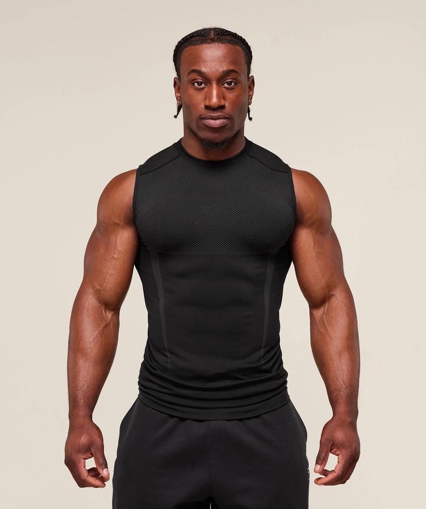 GYMSHARK Men's Breathable Tight-Fit Training Vest - Short Sleeve