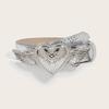 All Matching Belt for Women and Girl Love Heart Wing/Flower Buckle Popular PU Belt Adjustable Waistband for Jeans Pants