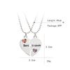 Cross-Border Love Best Friends Stitching Pendant Necklace