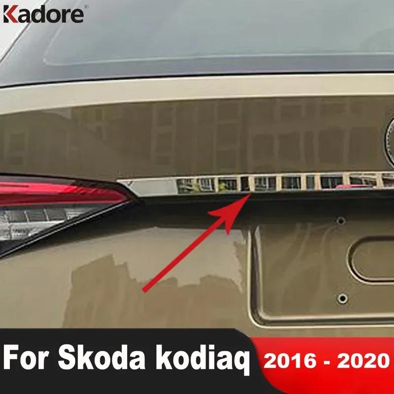 For Skoda kodiaq 2016 2017 2018 Steel Rear Trunk Lid Cover Trim Tailgate Molding Garnish Strips Car Accessories