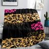 Leoparden- und Kuhmuster Flanelldecke, Hohe Qualität, Bequem für alle Jahreszeiten, Heimdekoration, Wärme und Komfort, Perfekt für Weihnachtsgeschenke