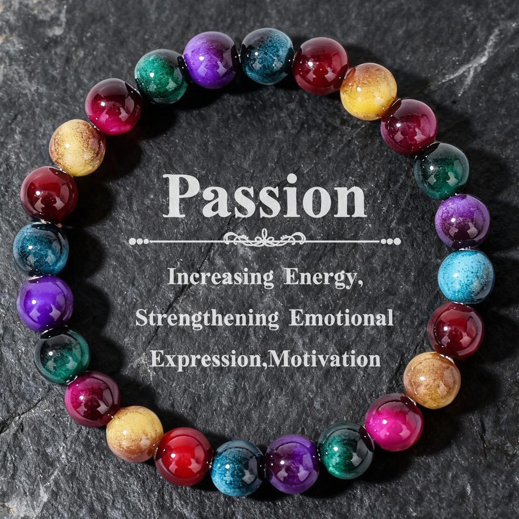 Festive Gifts Multicolor Natural Stone Beaded Bracelet With Tiger Eye Malachite And Citrine Jewelry Men Women Daily Wear Simple Versatile Accessory