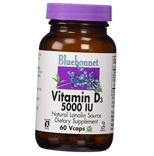 

Вітамін Д3, Vitamin D3 5000 Caps, Bluebonnet Nutrition 120вегкапс (36393011) 60vcaps