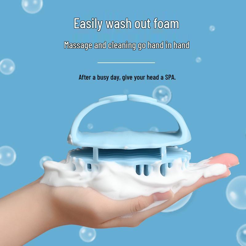 Silicone Scalp Massage Shampoo Brush for Dry & Wet Use