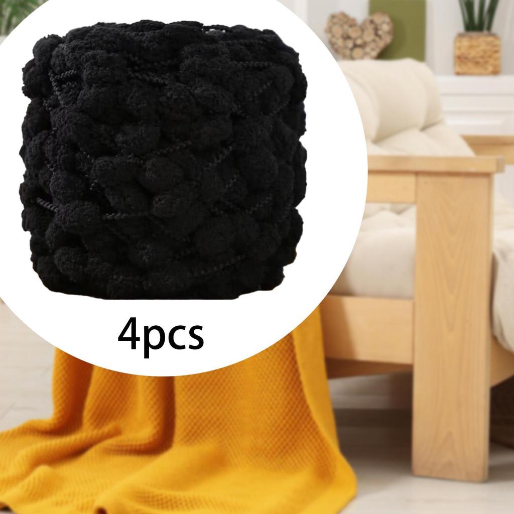 4 Balls Comfortable Weaving Arm Knitting Soft Pompom Chunky Yarn Giant Yarn for Throw Pillow Cushion Rug Making Scarf Pet Bed