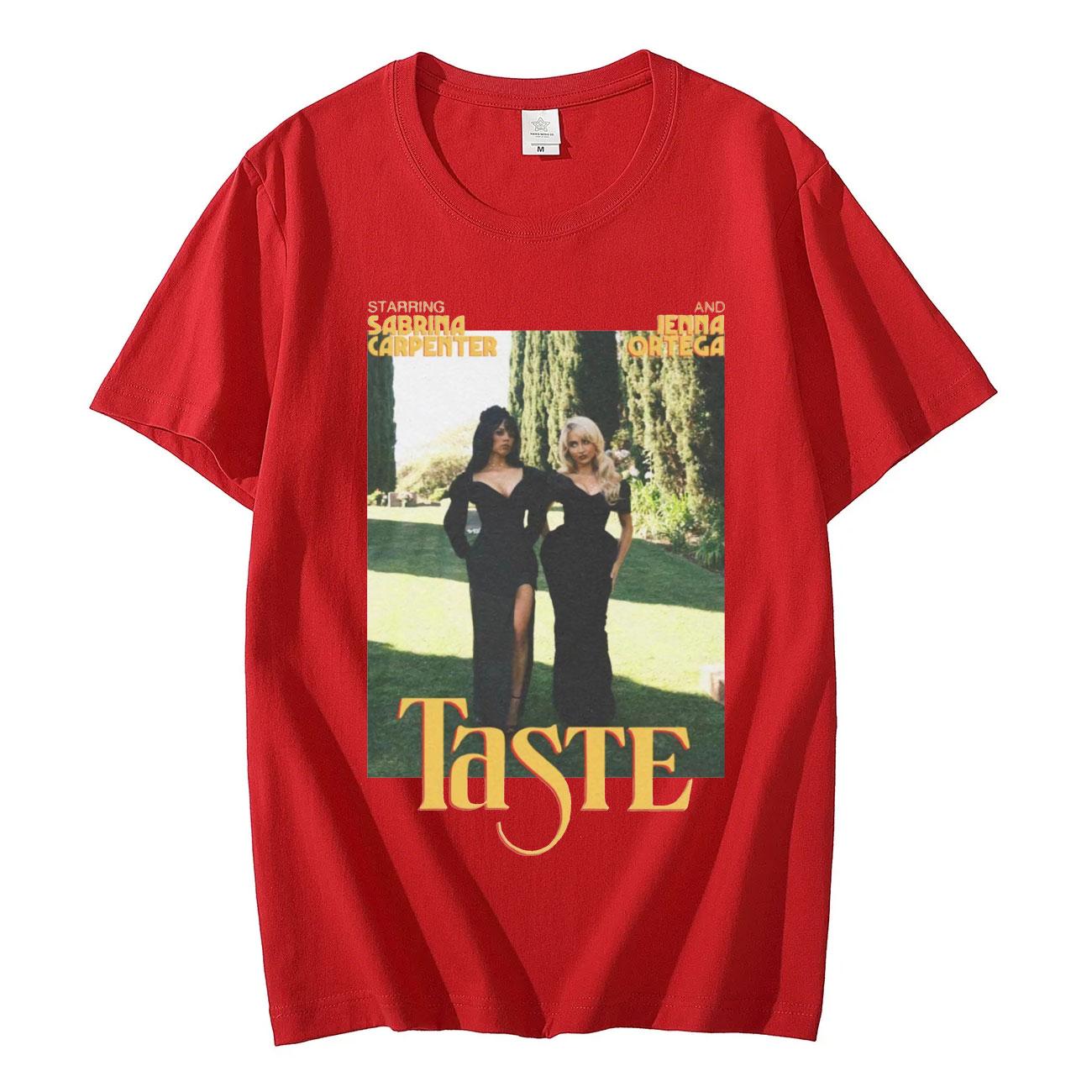 

Sabrina Carpenter Taste Ft Jenna Ortega Movie Poster Graphic T Shirts Y2K Fashion Vintage Tshirt Unisex Casual Comfort Tshirts S