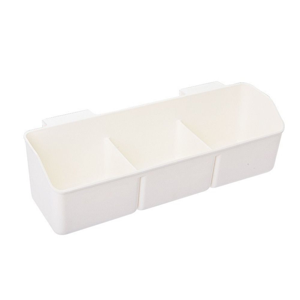 Plastic Kitchen Storage Basket with Detachable Hook Removable Bathroom Storage Box Easy Installation Desktop Cleaning
