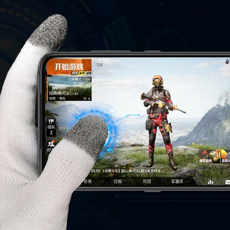 Two-finger Gaming Finger Sleeves Silver Fiber Anti-sweat Breathable Finger Case