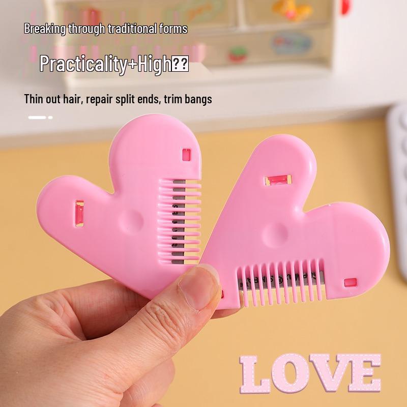 Heart-Shaped Thinning Comb for Girls & Kids - Bang Trimmer Scissors