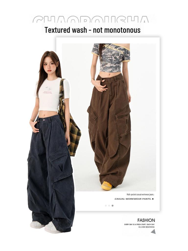 Women's High Waist Wide-Leg Jeans - Autumn Slimming Loose Fit
