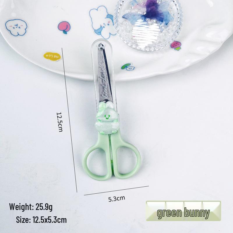 Kids' Cute Mini Scissors with Safety Cover - Portable and Safe for DIY Crafts