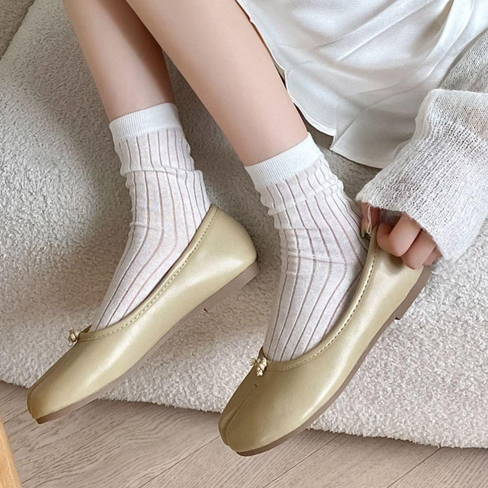 2Pairs Lolita JK Two Toed Cotton Socks Anti Slip Short Tube Socks Toe Separator Socks  School