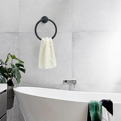 Stainless Steel Towel Ring Modern Minimalist Heavy Duty Metal Round Hand Towel Bath Shower Washcloth Holder Rack Bathroom Supplies