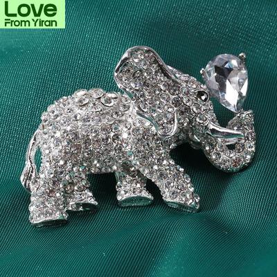 Atmosferă cu strasuri, broșă rafinată, de bun augur Ruyi elefant, accesorii, accesorii pentru îmbrăcăminte