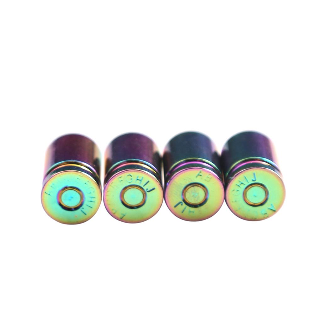 4Pcs Tire Valve Stem Cover Caps Aluminum Car Wheel Air Pressure Valve Cap Shell Dust Cap for Automotive Motorcycles