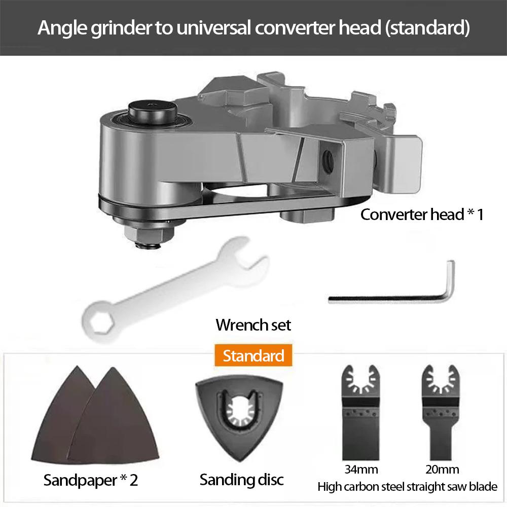Multifunksjonell elektrisk vinkelsliper for trebearbeiding - konvertibel trimmer og spaltehode