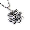 Titanium Steel Flower Skull Pendant Punk Necklace Retro Trendy Men's Skull Flower Necklace