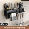 Kitchen Wall Mount Organizer With Carbon Steel Multifunctional Storage For Utensils And Knives