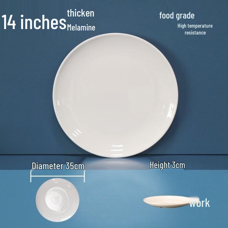 777 Commercial White Round Melamine Dinner Plate