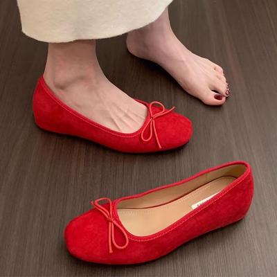 Fashion Spring Flats Women Loafers Shoes Shallow Bow Casual Sandals Fashion Lolita Dress Woman Shoes 2025 Trend Walking Female Zapatos
