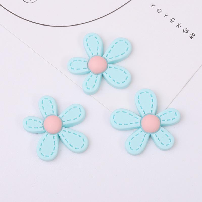 DIY Resin Five-Petal Flower Accessories for Hair and Phone Case Decoration