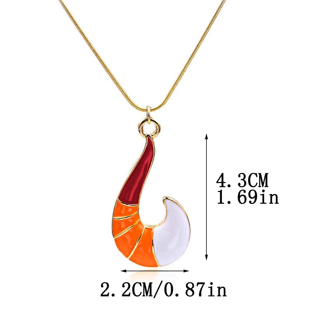 Goldene Halskette mit Fischhaken, niedliche Form, Katzenschwanz mit Glöckchen-Anhänger, Damen-Halsketten