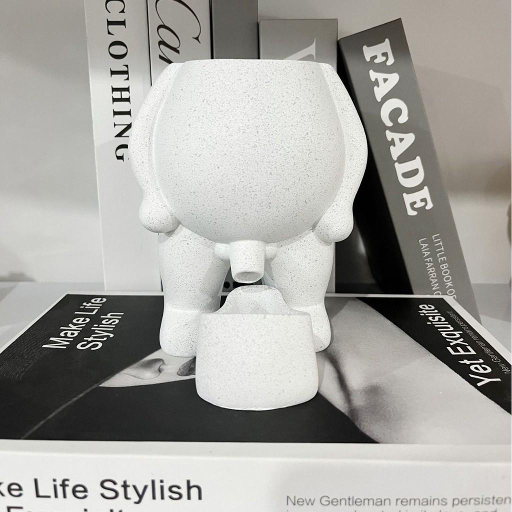 

Sleek White Black Resin Succulent Pot Contemporary Decor For Home Office Desk Garden Gift White Pot