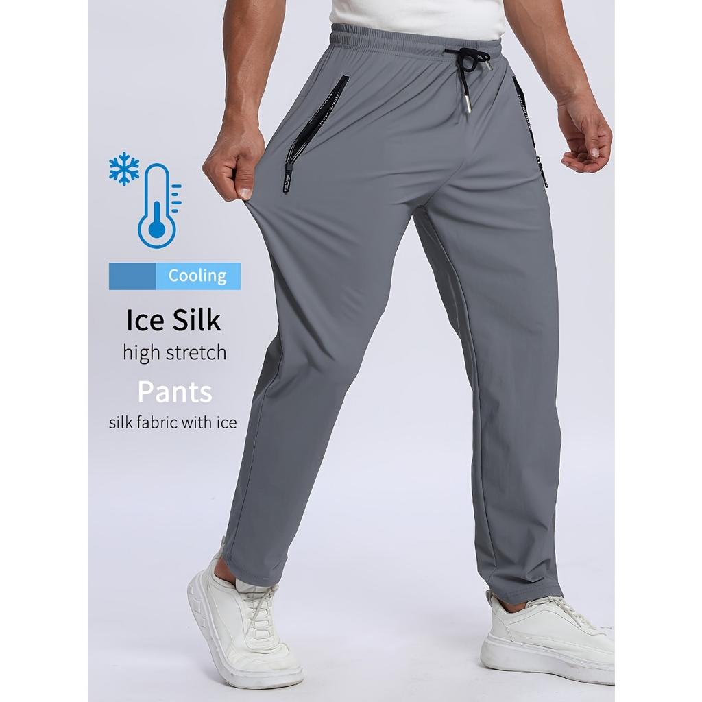 Men's Sweatpants, Moisture Wicking, Stay Dry and Breathable, with Pockets and Drawstring, Zipper Detail, Soft and Comfortable TouchMen's Jogging Pants