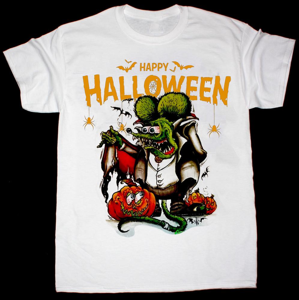 Happy HALLOWEEN Ed Roth Rat Fink Gift For Fan White All size Unisex T-Shirt S