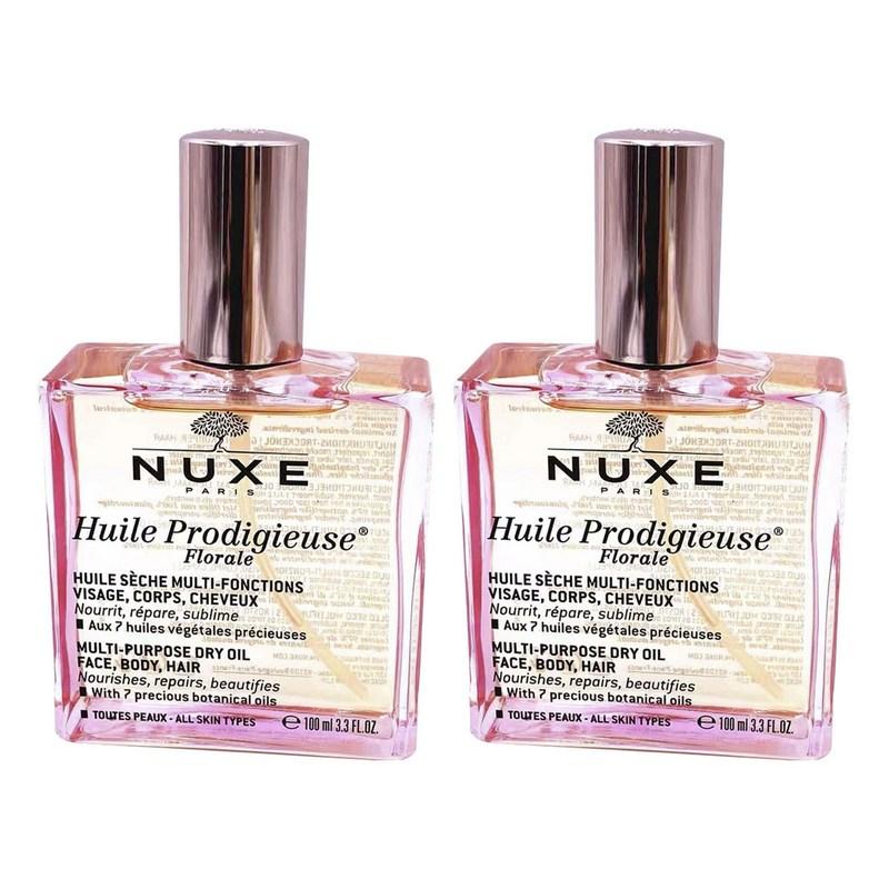 Nuxe Huile Prodigieuse Multi-Floral Oil + Cotton Towels, 2 Pcs, 100ml
