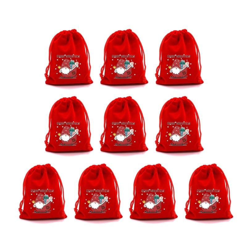 10Pcs Practical Drawstring Storage Pouches Jewelry Packaging Case for Holiday