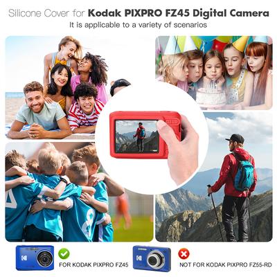 Pour KODAK PIXPRO FZ45 Étui de Protection Souple en Silicone Résistant à l'Usure Coupe Ajustée Sac pour Appareil Photo Housse Légère pour Appareil Photo Accessoires pour Appareil Photo