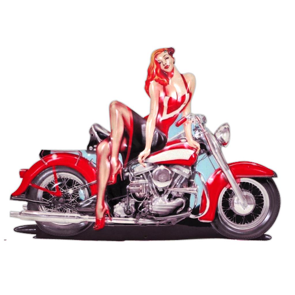 Les Trésors De Lily [R7017] - Plaque métal rétro 'American Dream' vintage - 40x30 cm (Pin up- moto)