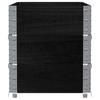 Vidaxl Pallet Extensions, 3 Pcs, Black, 100X50 Cm, Pine Wood
