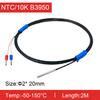 NTC 10K Temperature Sensor Waterproof Thermistor Probe Oil-Resistant Stainless Steel Industrial Use