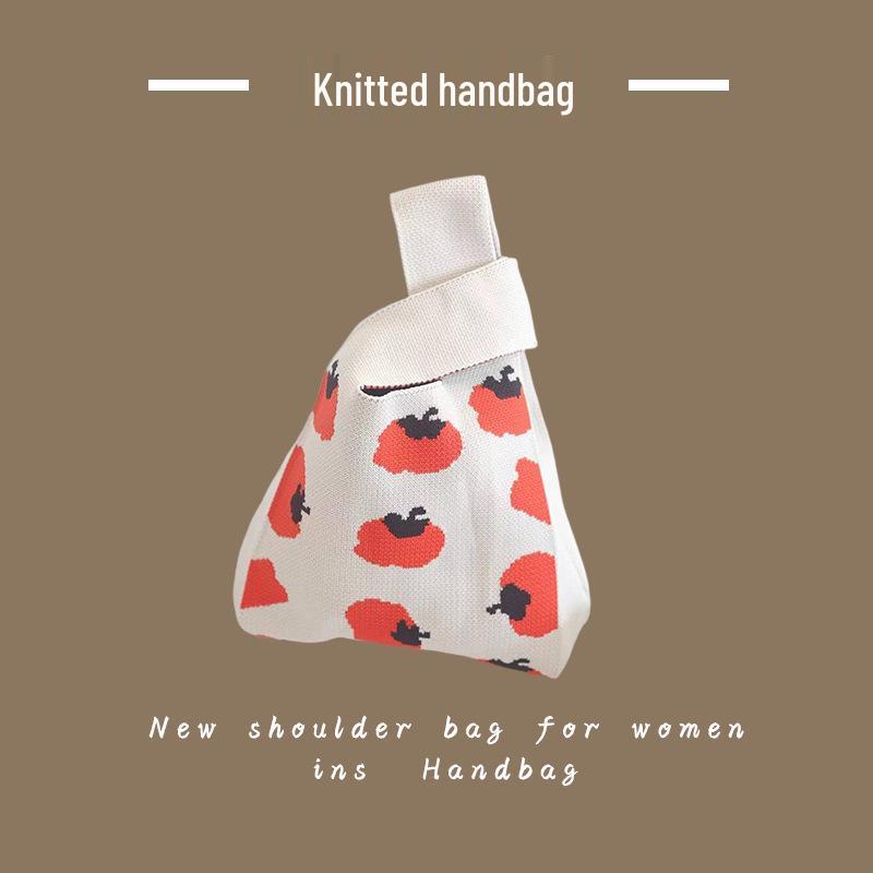 Trendy Women's Knitted Wool Bucket Handbag - Casual Tote & Lunch Box Bag