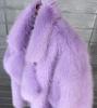Golden Toka New Korean Style Faux Fox Fur Mid-Length Coat