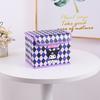 Hello Kitty Kuromi Cinnamoroll Melody Gittermuster Faltbare Klapp-Aufbewahrungsbox für Büro und Schlafzimmer