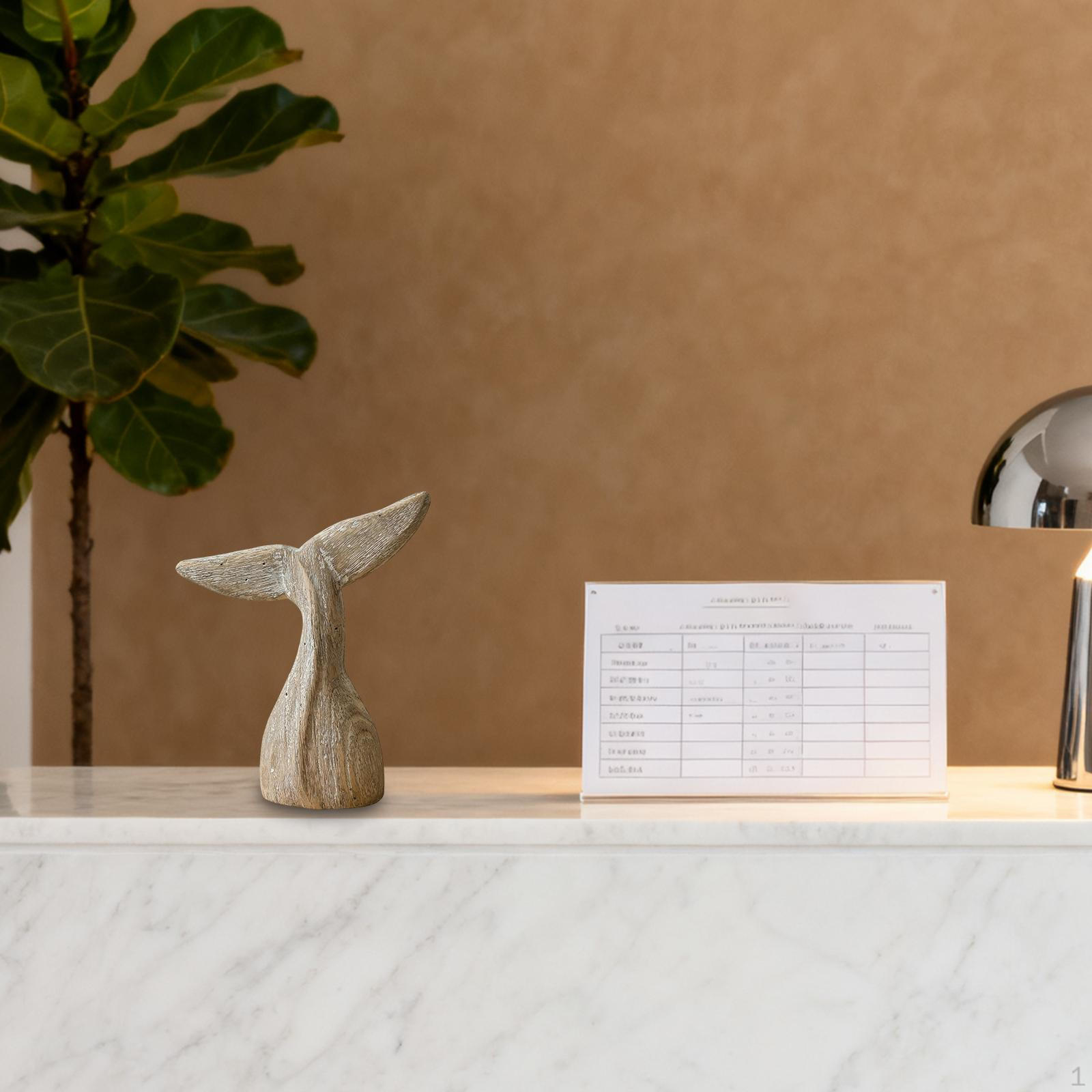 

Decor Statue Model House Rustic Coastal Carved Figurine Wood Sculpture for Bathroom Bedroom S