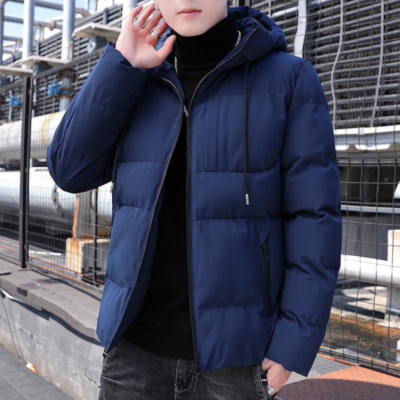 Minimalist Casual Men's Cotton Jacket Solid Color    Lightweight Versatile Winter Daily Top