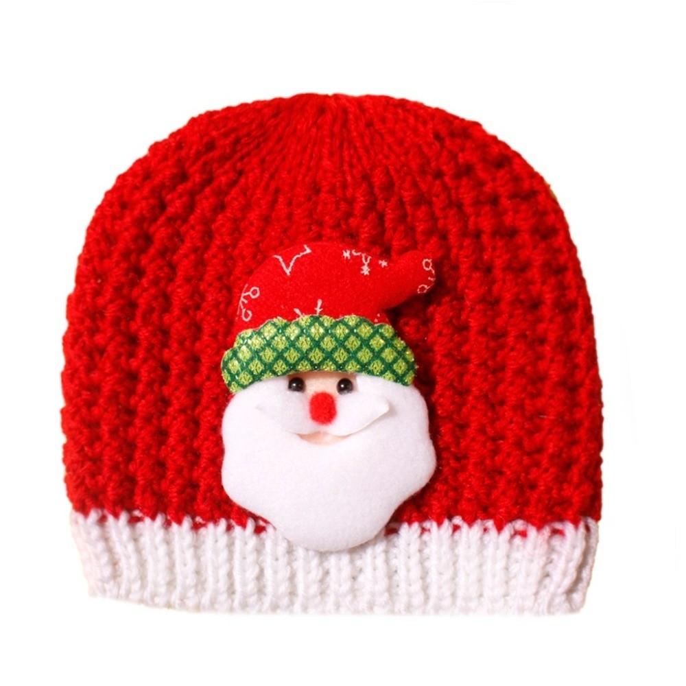 Warm Christmas Hat Coldproof Ear Protection Hat New Knitted Hat  Baby