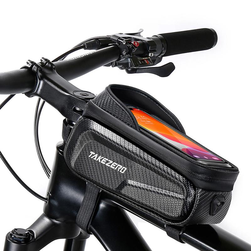 Fahrradtasche Vorderrrohr Touchscreen Rahmen Wasserdichte Handyhülle Radfahren Mountainbike Zubehör