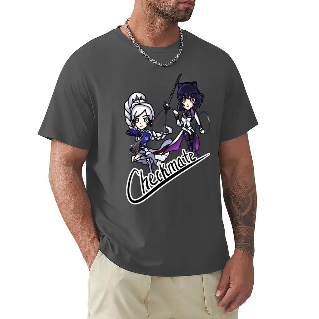 Checkmate T-Shirt anime edition t shirt Short sleeve tee sweat tees plain white oversized graphic t shirts