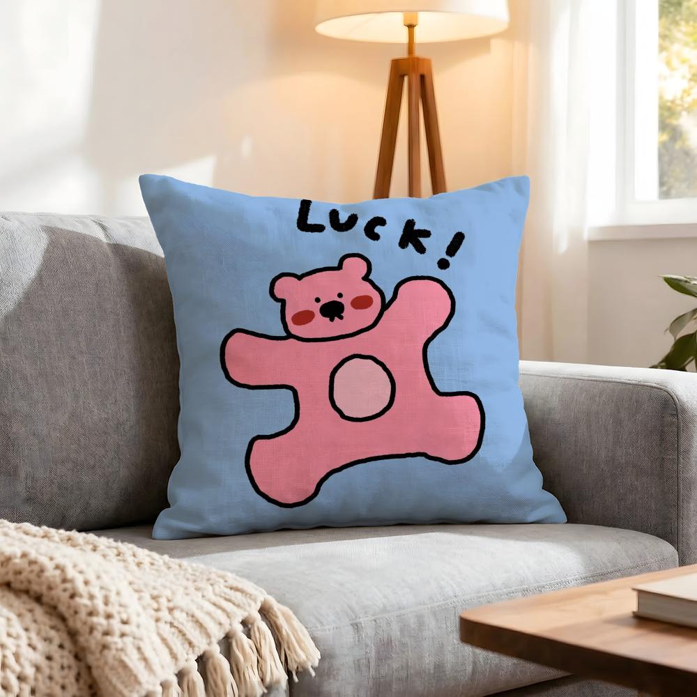 Animal Happy Dog Cushion Cover 1Pcs Decorative Covers Soft Cushion Case For Sofa Couch Decor 40X40 45X45 Pillowcases