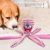 Octopus Dog Toy Cartoon Shape Wear Resistant Teeth Cleaning Funny Plush Octopus Toy Pet Interactive Squeaky Toy