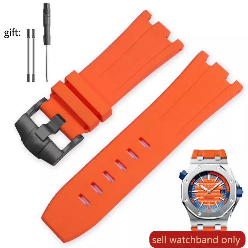 Watch Band Silicone Men's 28mm for AP Audemars and Piguet Royal Oak Offshore 15400 15703 26471 26474 15703 15706 Watch Strap