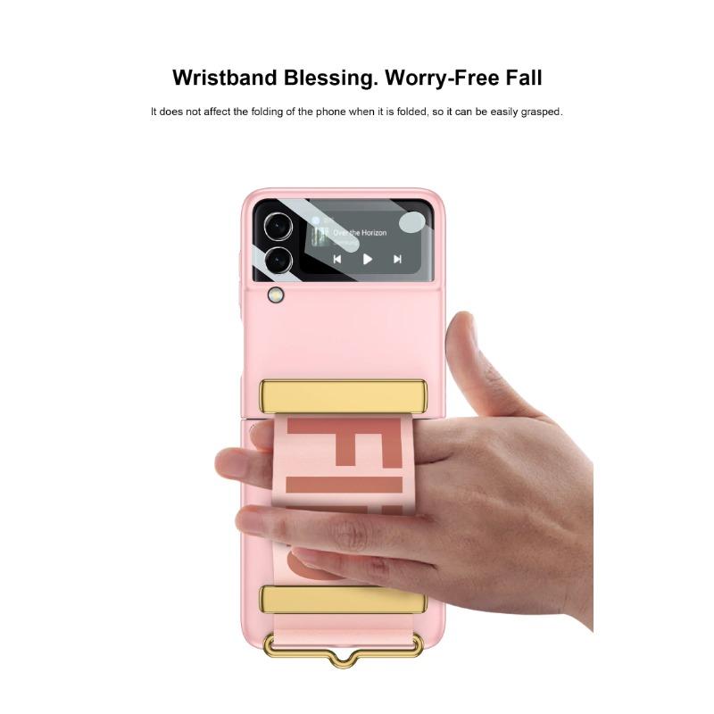 Matné puzdro držiaka na zápästie Predná obrazovka s fóliou pre Samsung Galaxy Z Flip 6 5 4 3 5G Flip 5 Flip 6 Flip 5 Skladací kryt náramku